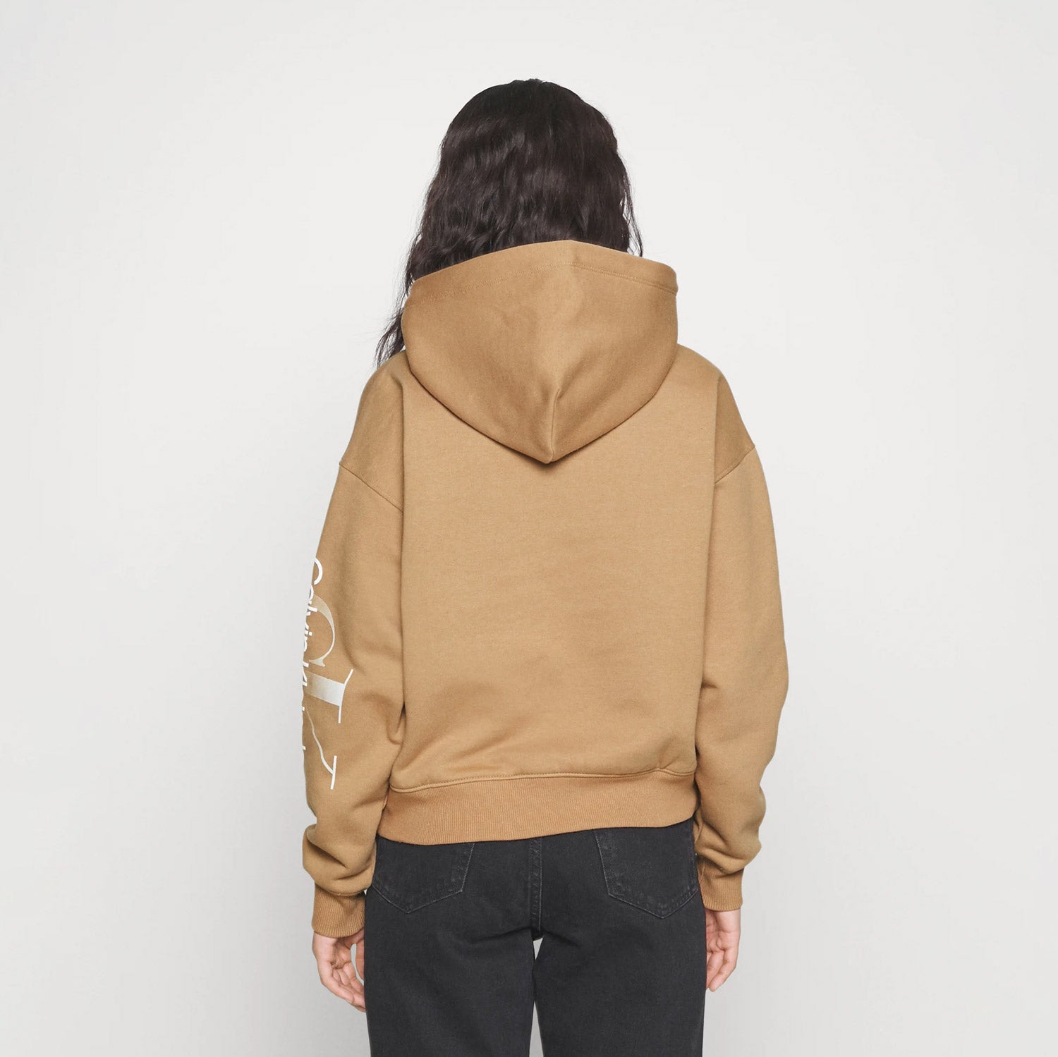 Calvin Klein Women's Gradient Monologo Hoodie - Timeless Camel