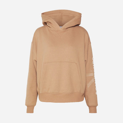 Calvin Klein Women's Gradient Monologo Hoodie - Timeless Camel