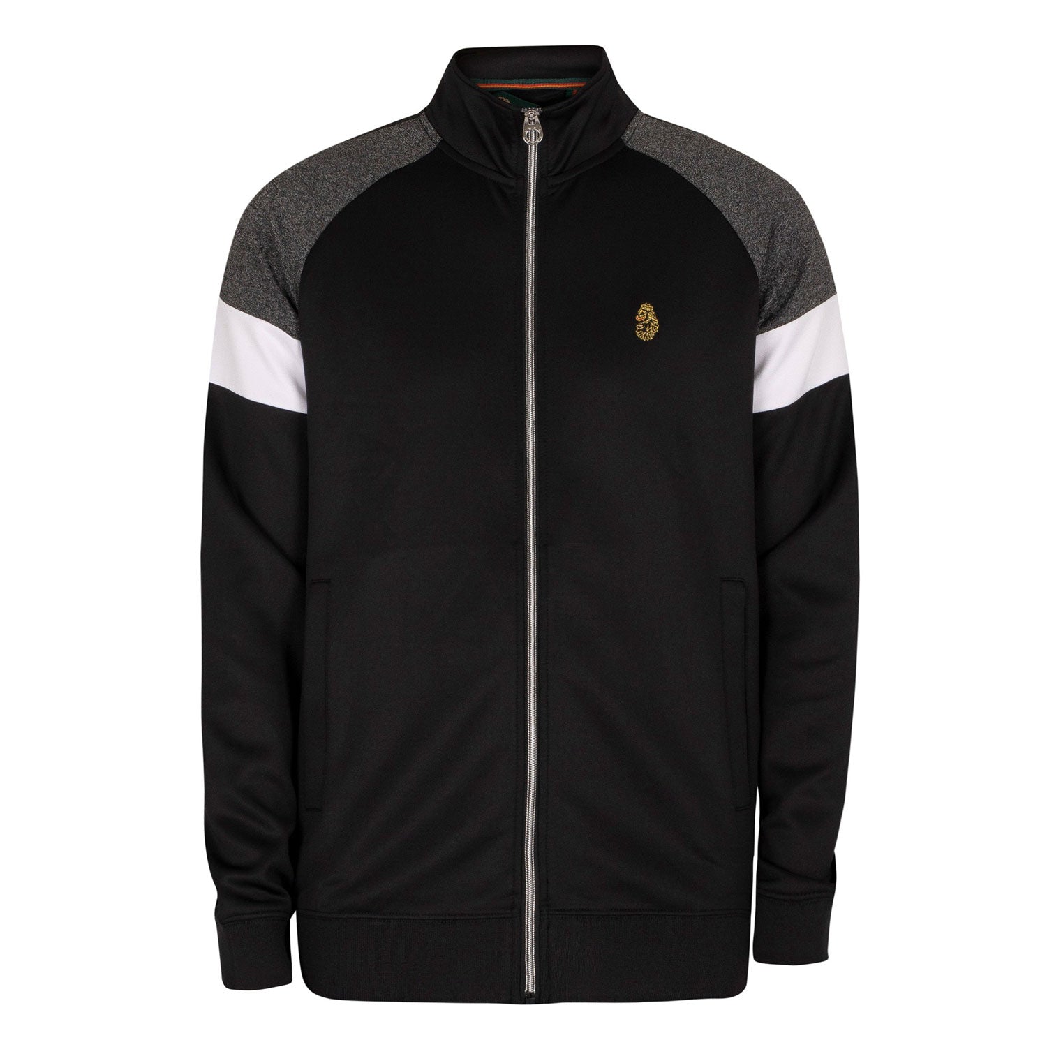 Luke Kaz 3 Funnel Neck Tracktop - Jet Black