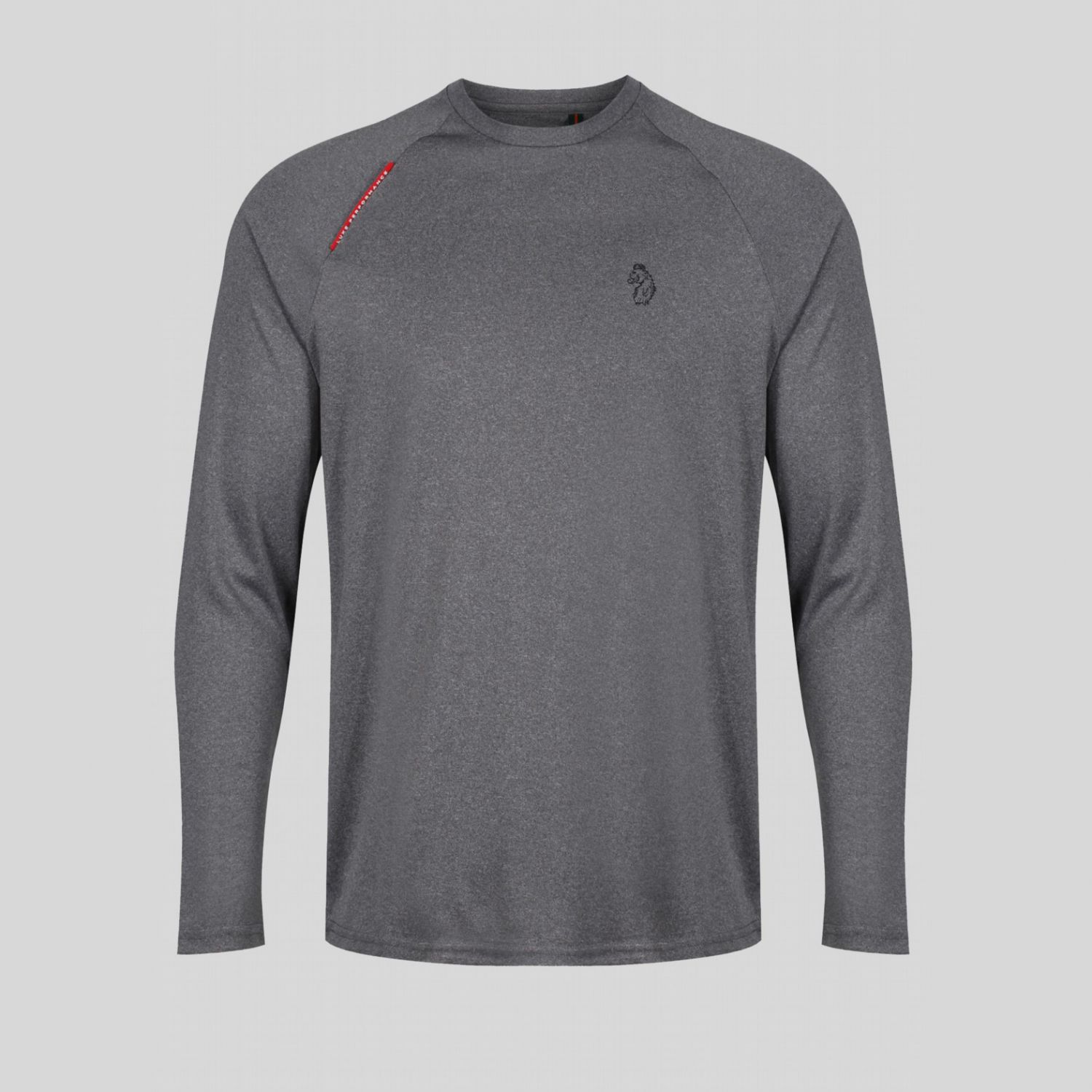 Luke Curl Performance LS Tee - Marl Light Grey