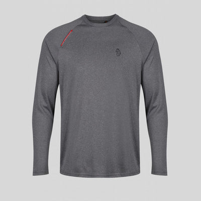 Luke Curl Performance LS Tee - Marl Light Grey