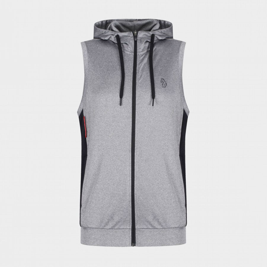 Luke Doms Performance Sleeveless Hood - Marl Light Grey