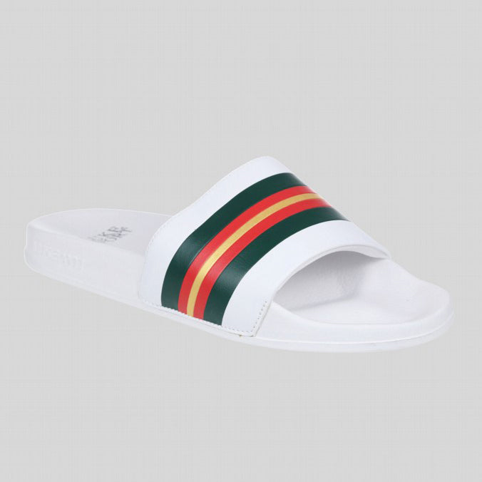 Luke Kellis Sport Stripe Slide - White