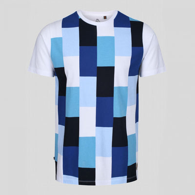 Luke Gusty Colour Block Tee - Marl Light Sky