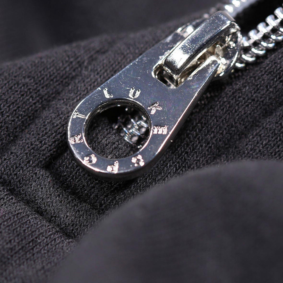 Luke Sydney Zip Through Funnel Neck - Jet Black