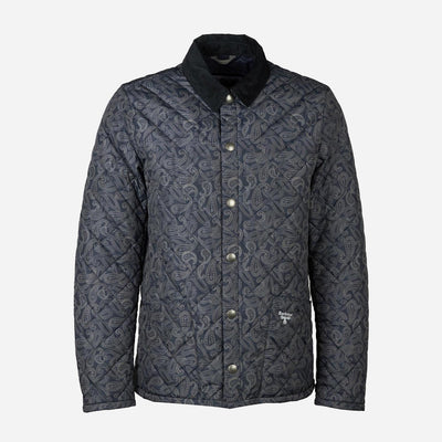 Barbour Beacon Paisley Starl Quilted Jacket - Navy