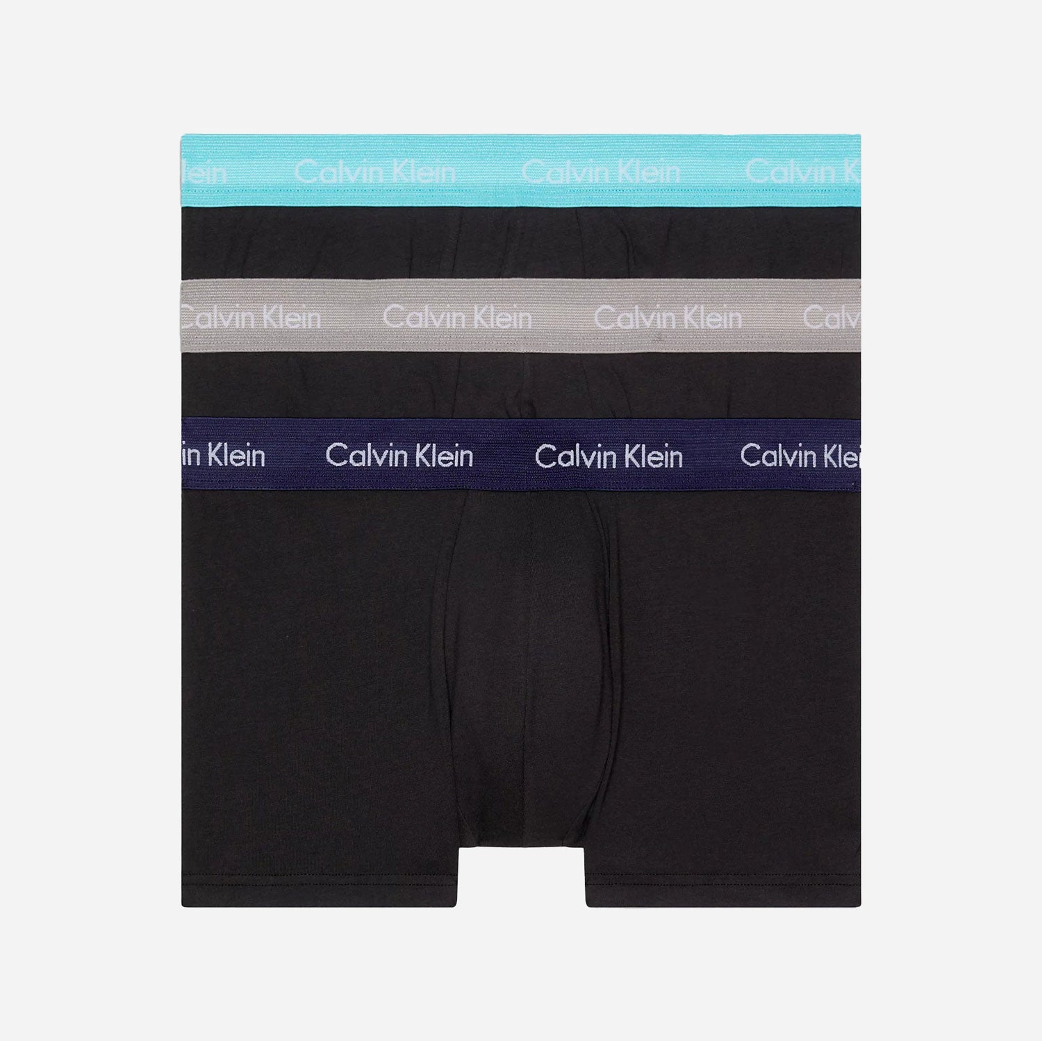 Calvin Klein 3 Pack Low Rise Trunk - Cool Water/Grey Sand/Evn