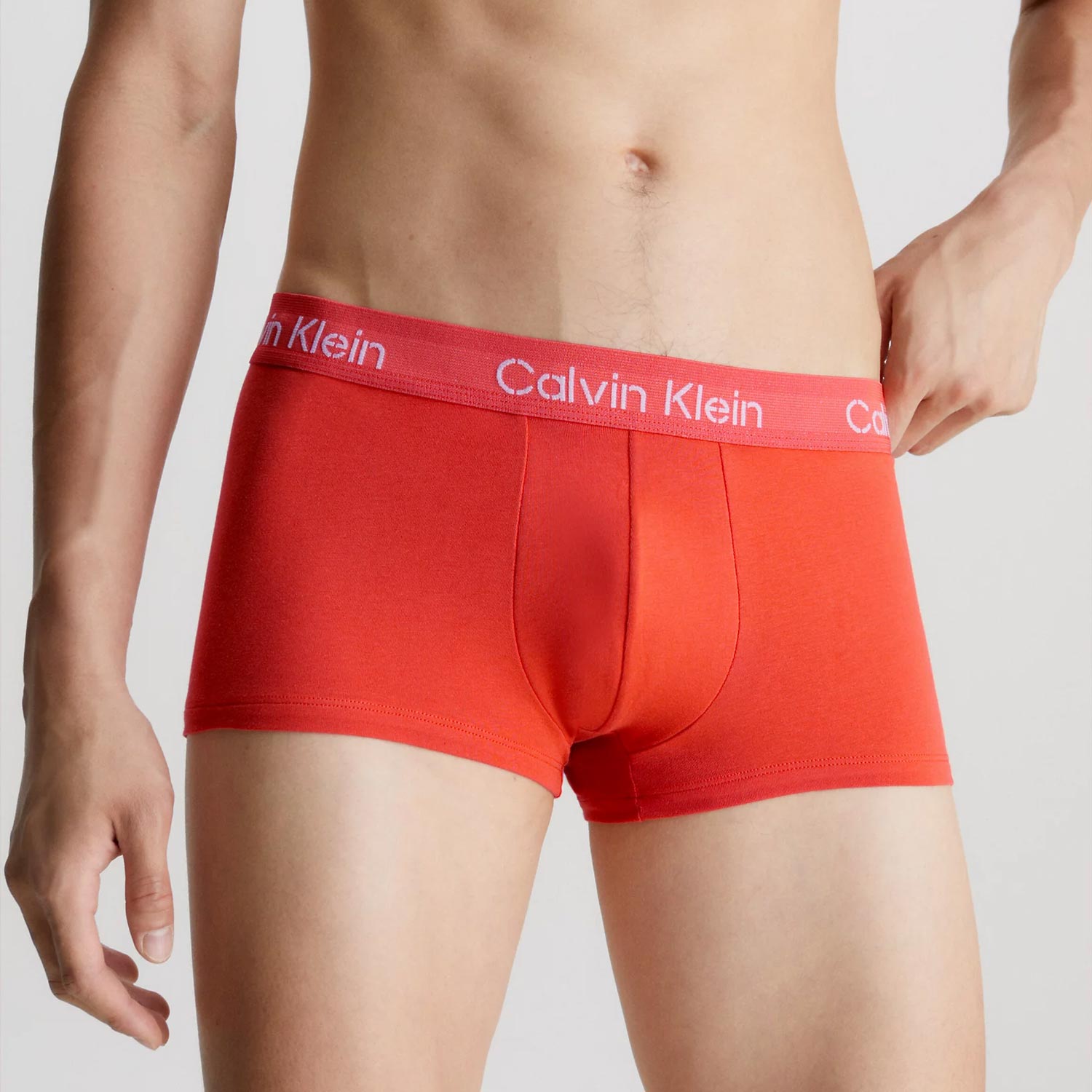 Calvin Klein 3 Pack Low Rise Trunk - Red Clay/Tawny Port/Tigers Eye