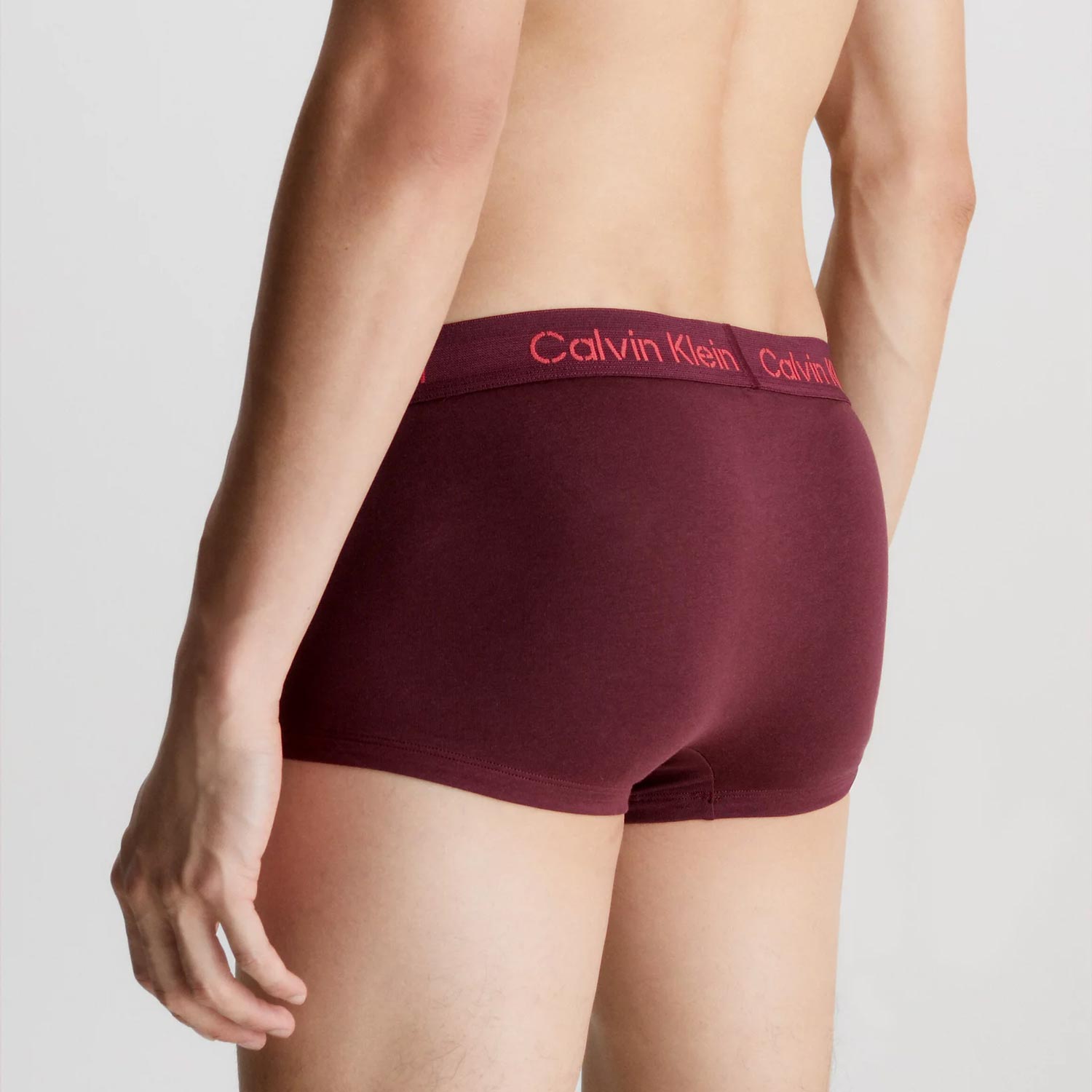 Calvin Klein 3 Pack Low Rise Trunk - Red Clay/Tawny Port/Tigers Eye