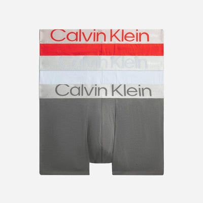 Calvin Klein 3 Pack Trunk - Arctic Ice/Red Clay/Charcoal Grey