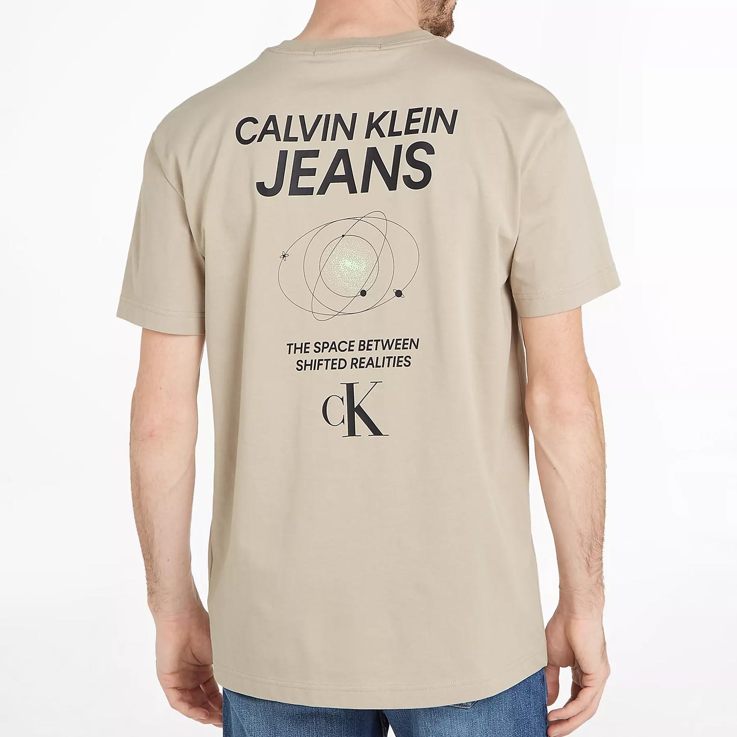 Calvin Klein Future Galaxy Back Graphic Short Sleeve Regular Fit Tee - Plaza Taupe