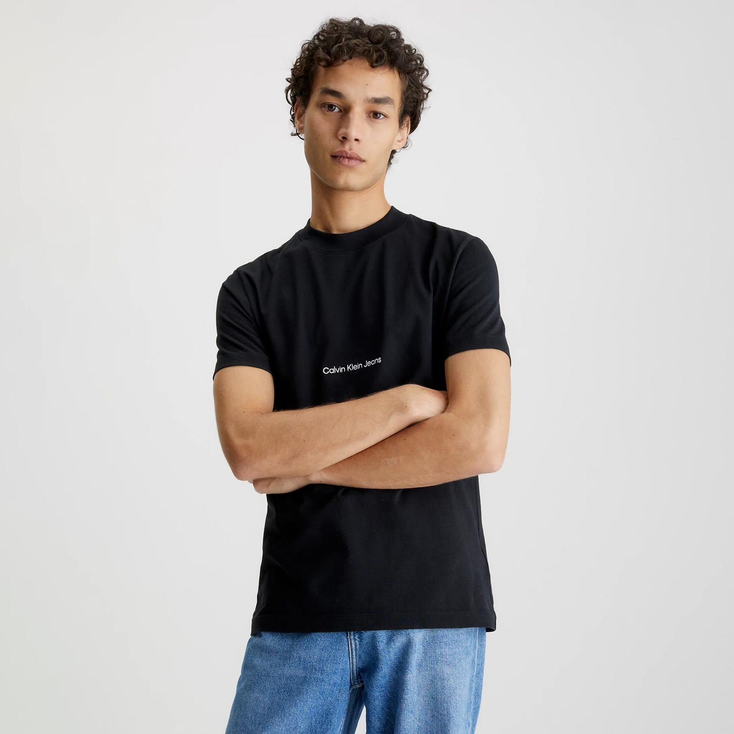 Calvin Klein Institutional Slim Fit Short Sleeve Tee - CK Black