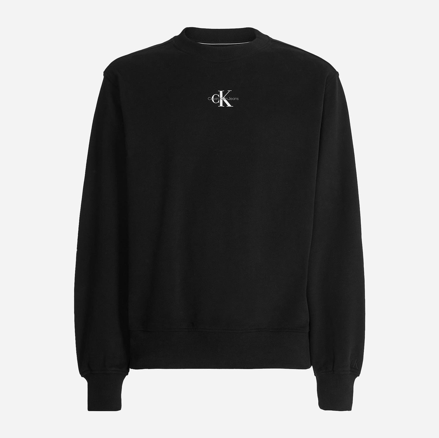 Calvin Klein Micro Monologo Crew Sweat - Black