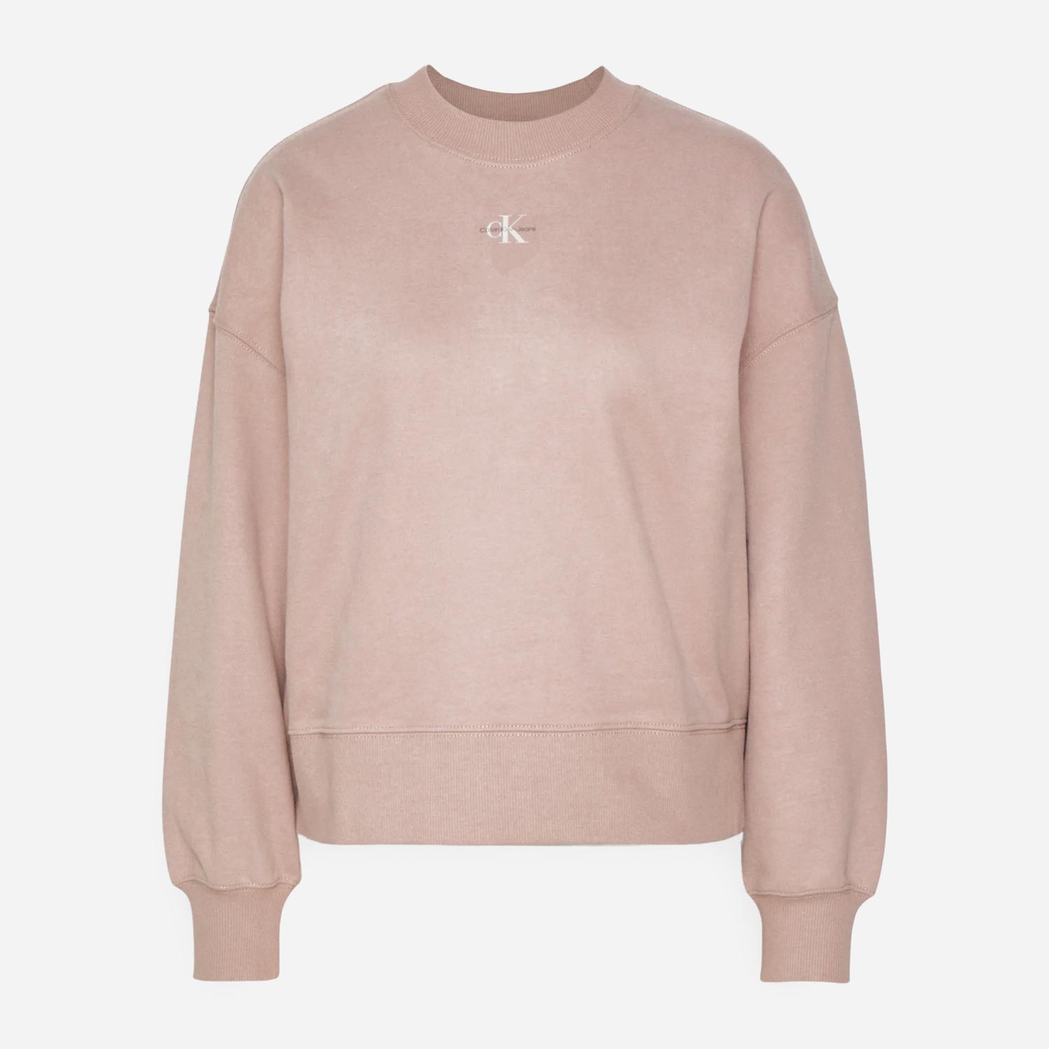 Calvin Klein Micro Monologo Crew Sweat - Dark Blush