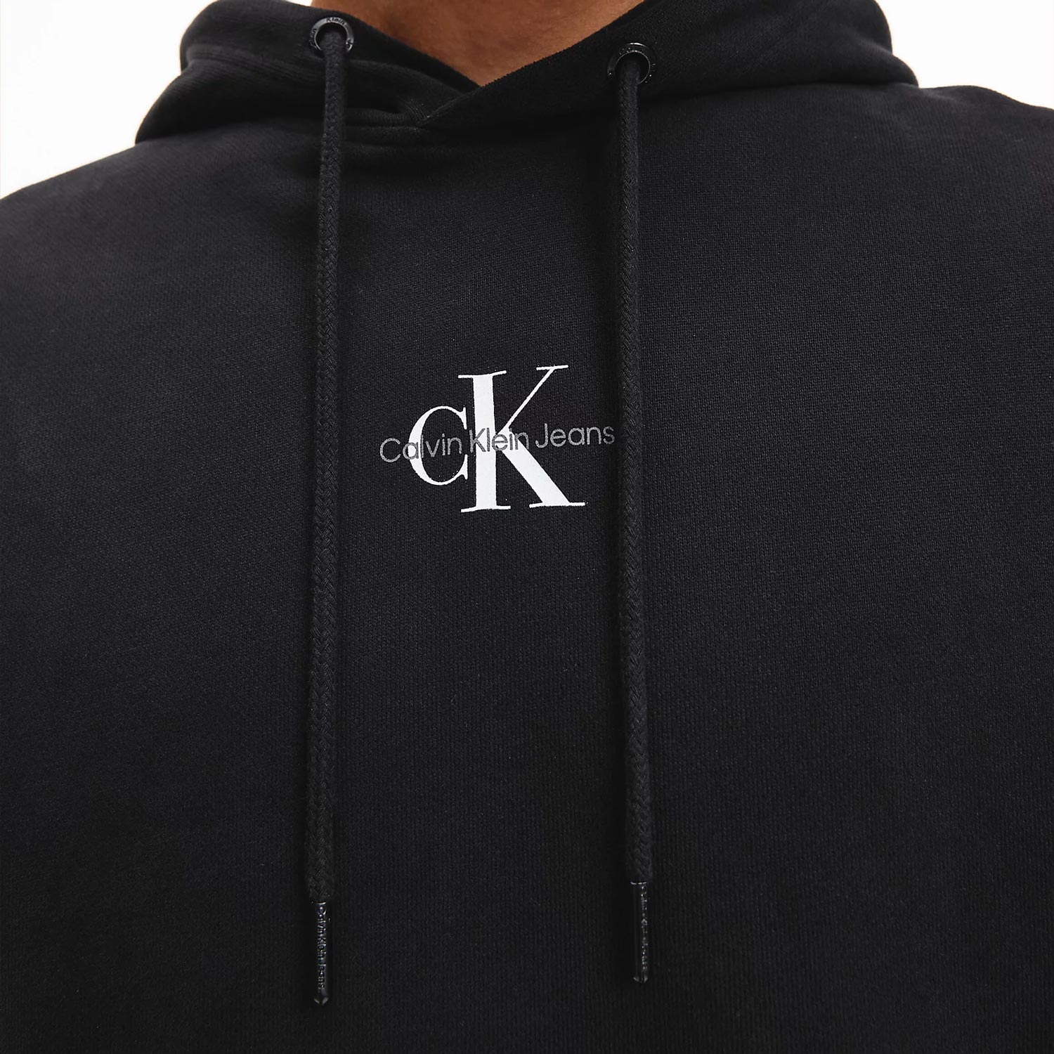 Calvin Klein Micro Monologo Hoodie - Black