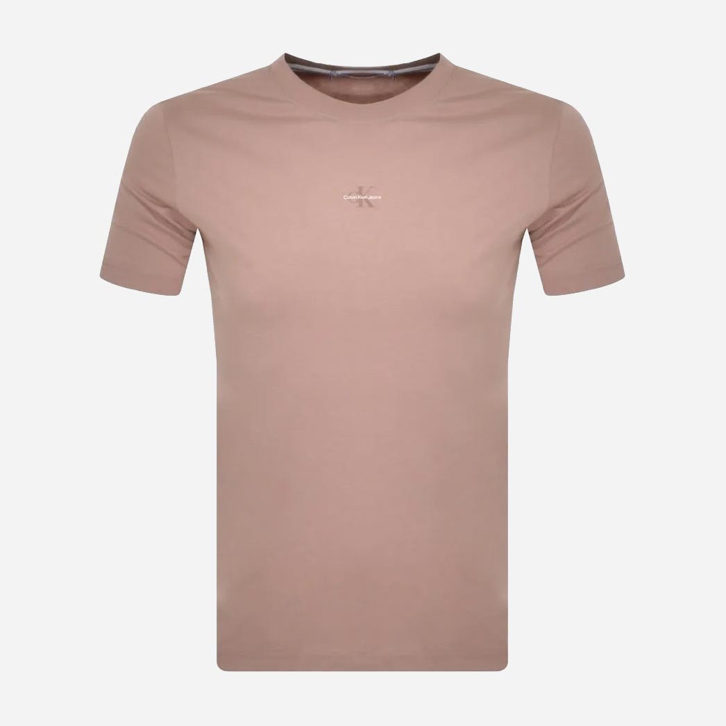 Calvin Klein Micro Monologo Tee - Dark Blush