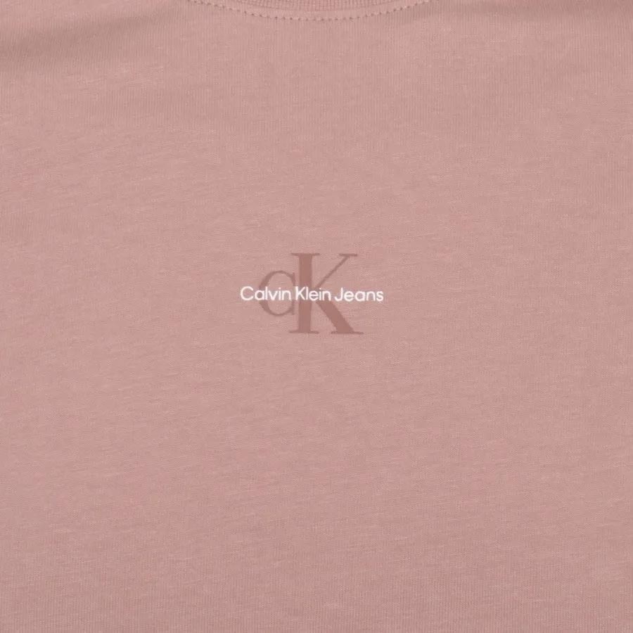 Calvin Klein Micro Monologo Tee - Dark Blush