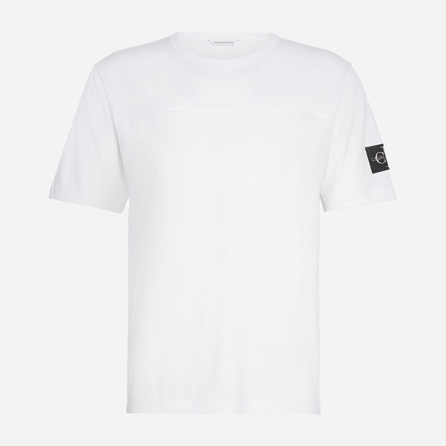 Calvin Klein Monologo Sleeve Badge Tee - Bright White