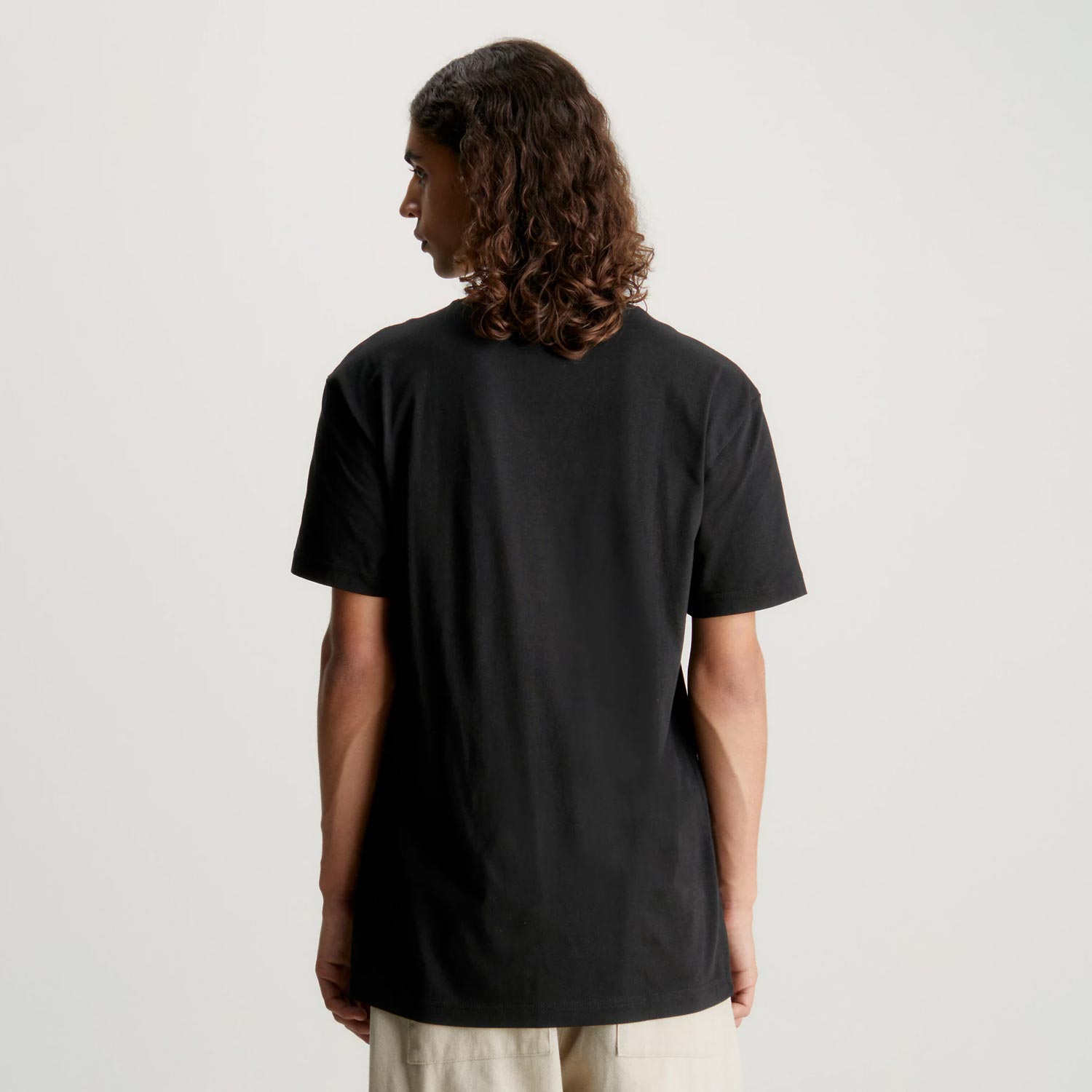 Calvin Klein Monologo Stencil Short Sleeve Regular Fit Tee - CK Black