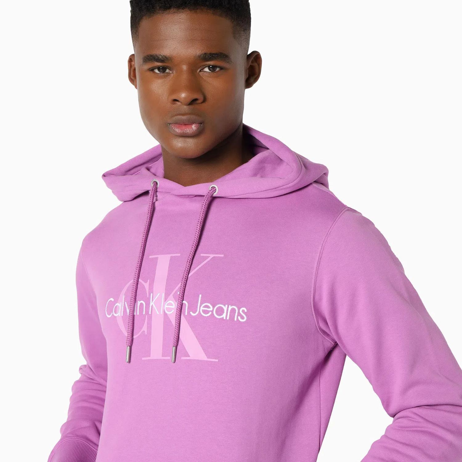 Calvin Klein Sesonal Monologo Regular Hoodie - Iris Orchid