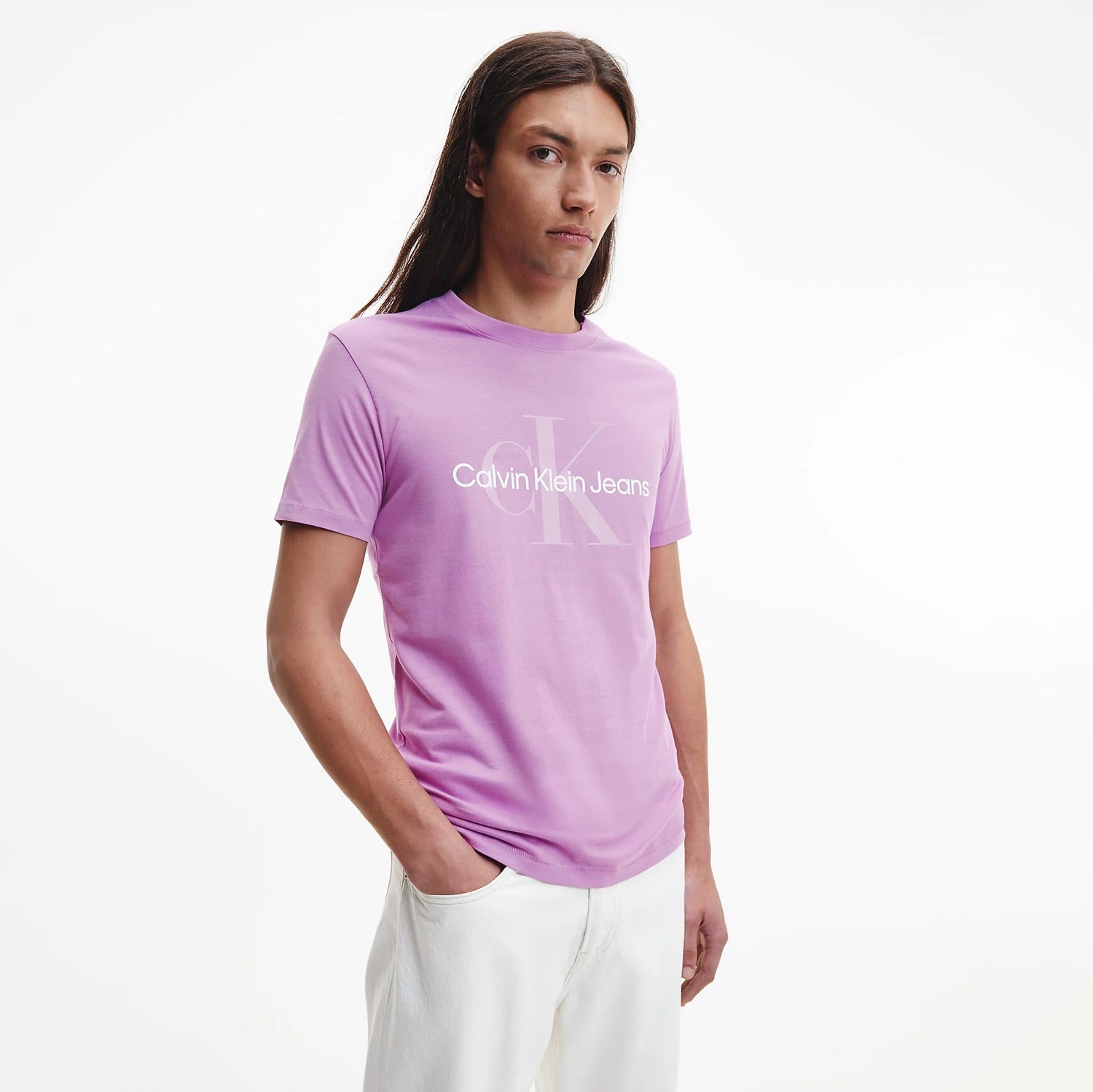 Calvin Klein Sesonal Monologo Tee - Iris Orchid