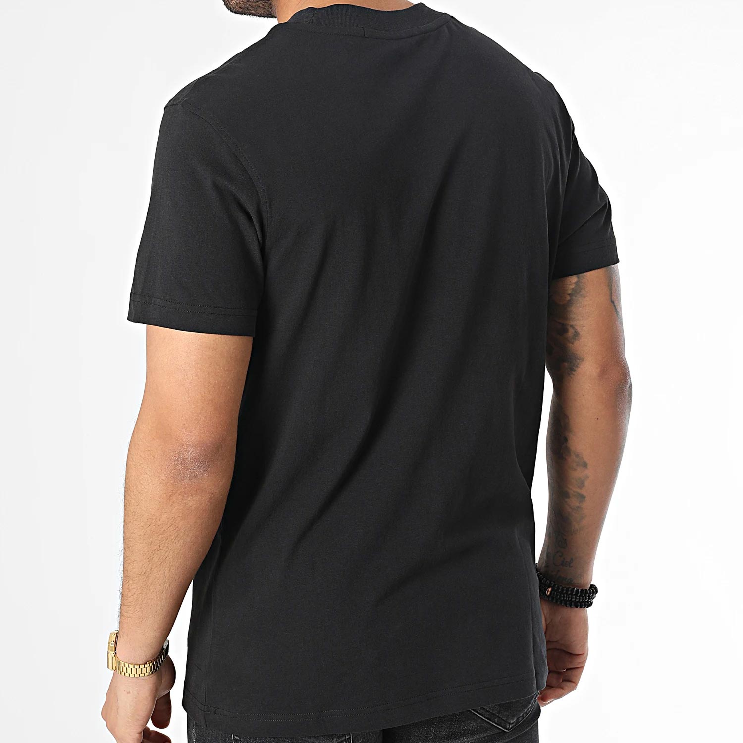 Calvin Klein Shrunken Badge Tee - Black