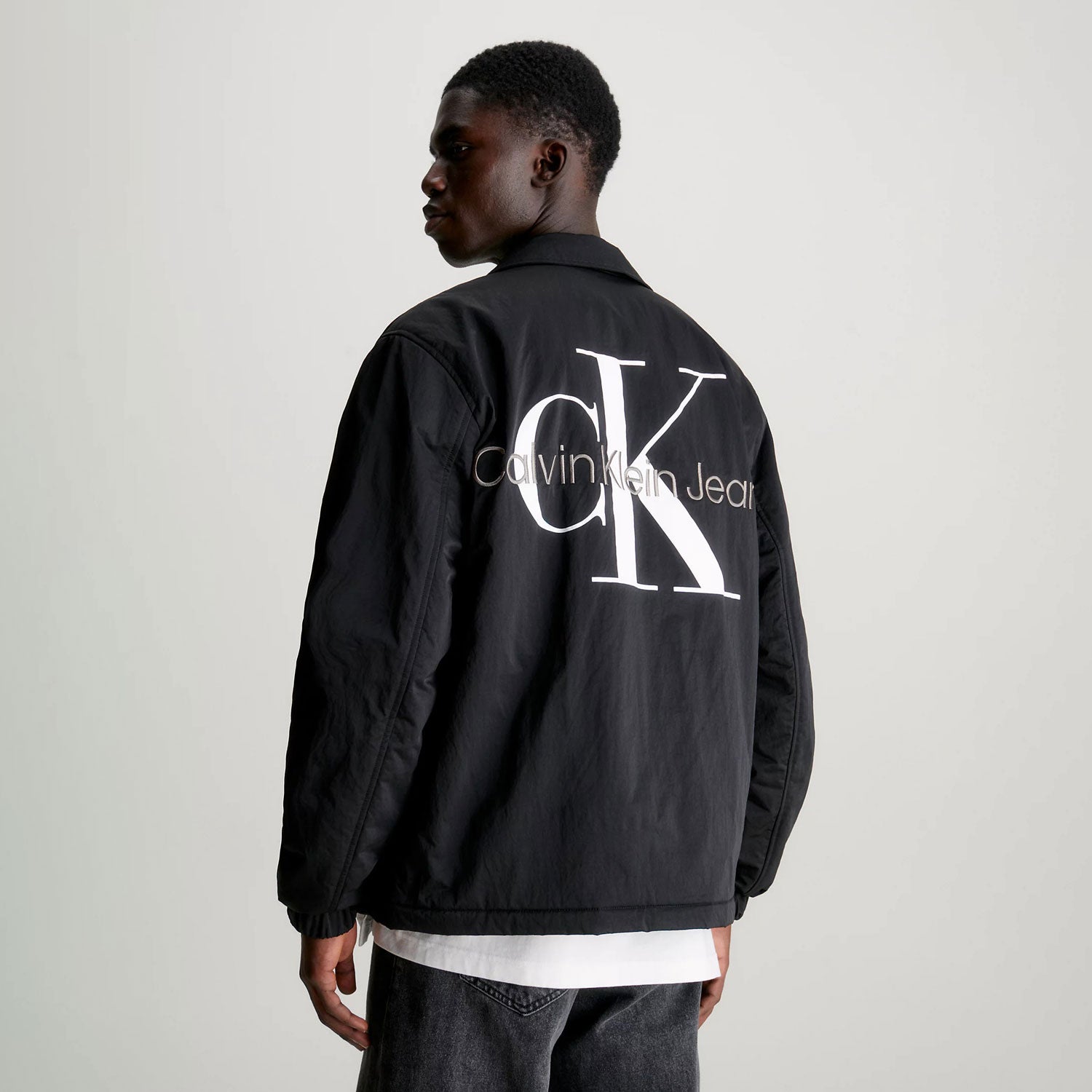 Calvin Klein Skater Relaxed Fit Long Sleeve Jacket - CK Black