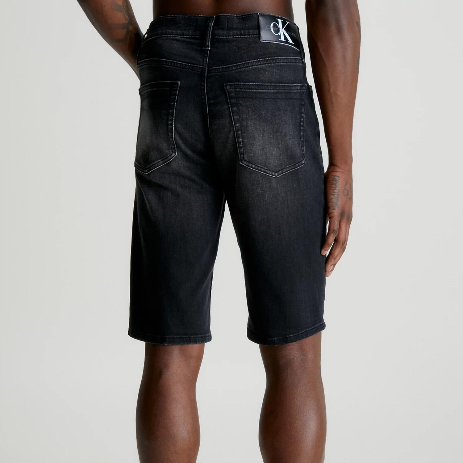 Calvin Klein Slim Fit Denim Short - Denim Black