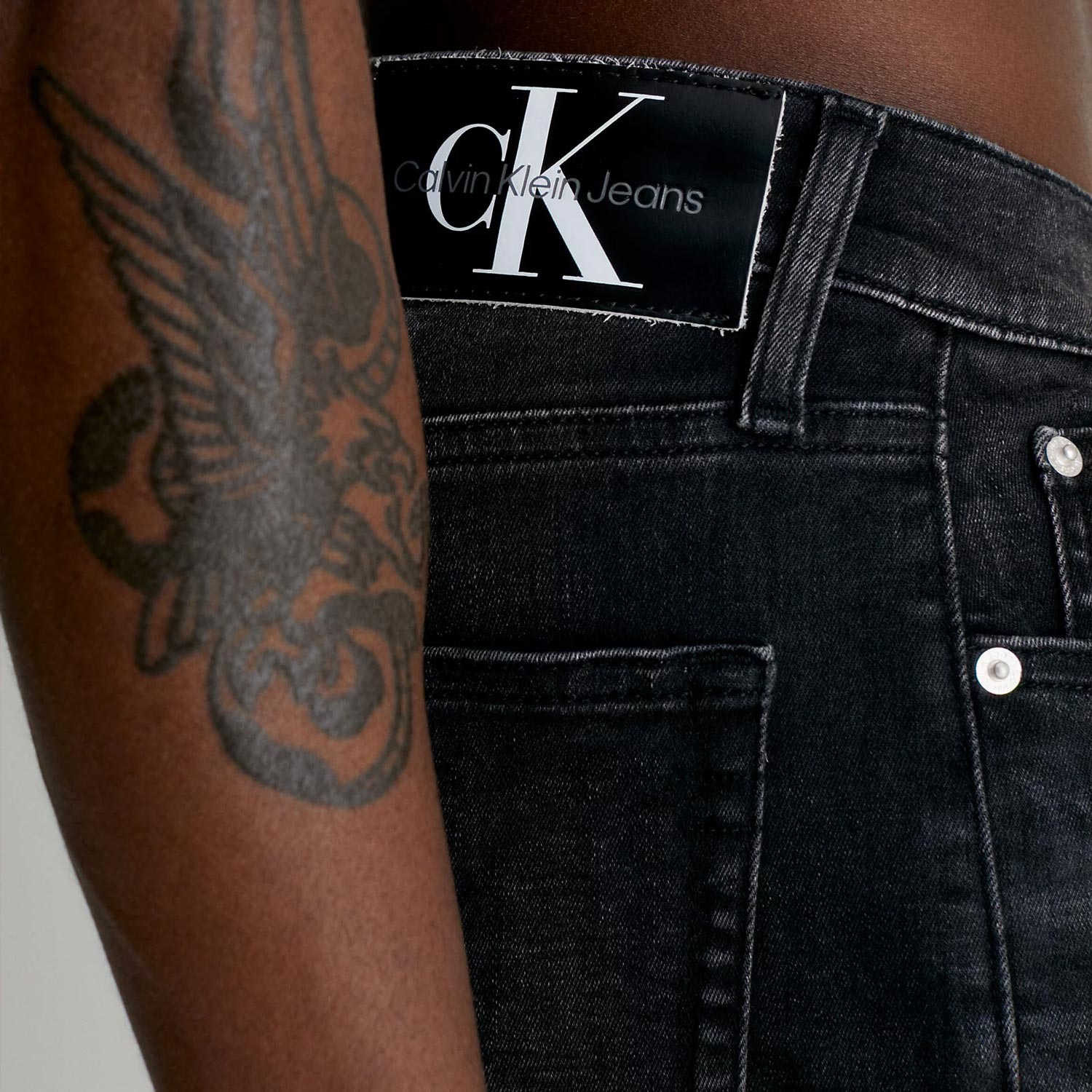 Calvin Klein Slim Fit Denim Short - Denim Black