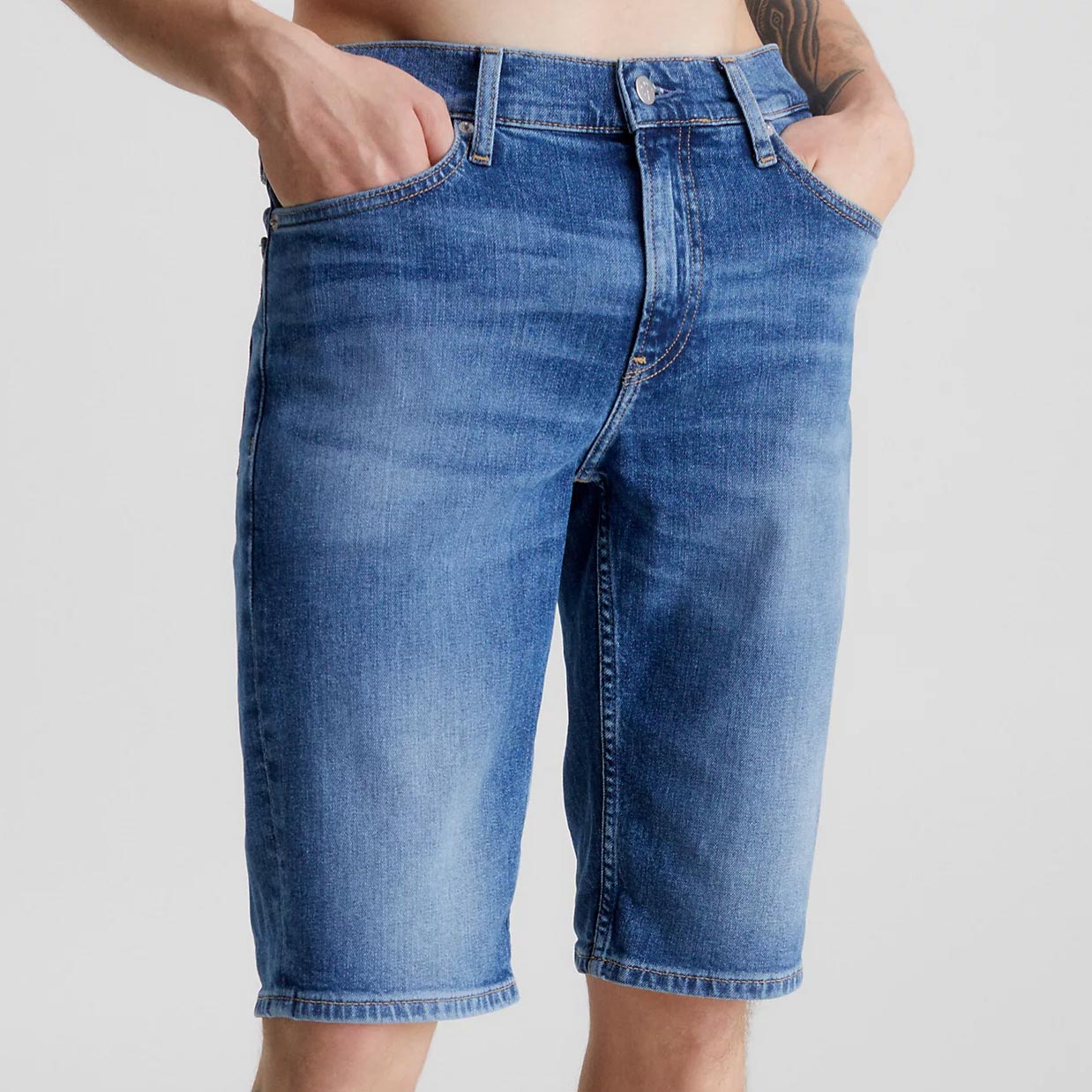 Calvin Klein Slim Fit Denim Short - Denim Medium