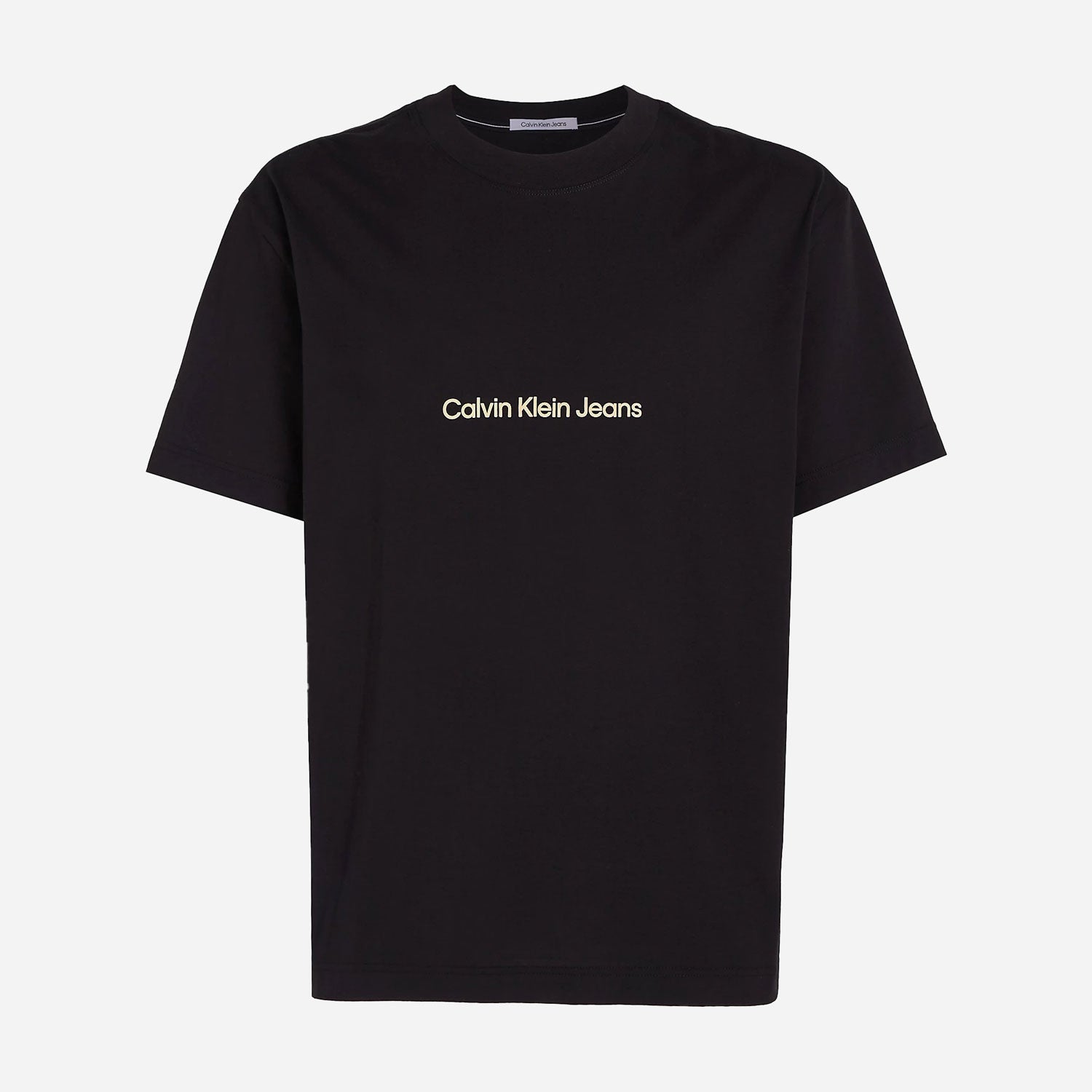 Calvin Klein Square Frequency Relaxed Fit Short Sleeve Logo Tee - CK Black