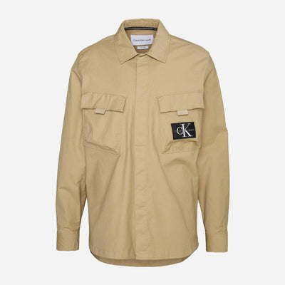 Calvin Klein Utility Cargo Overshirt - Travertine