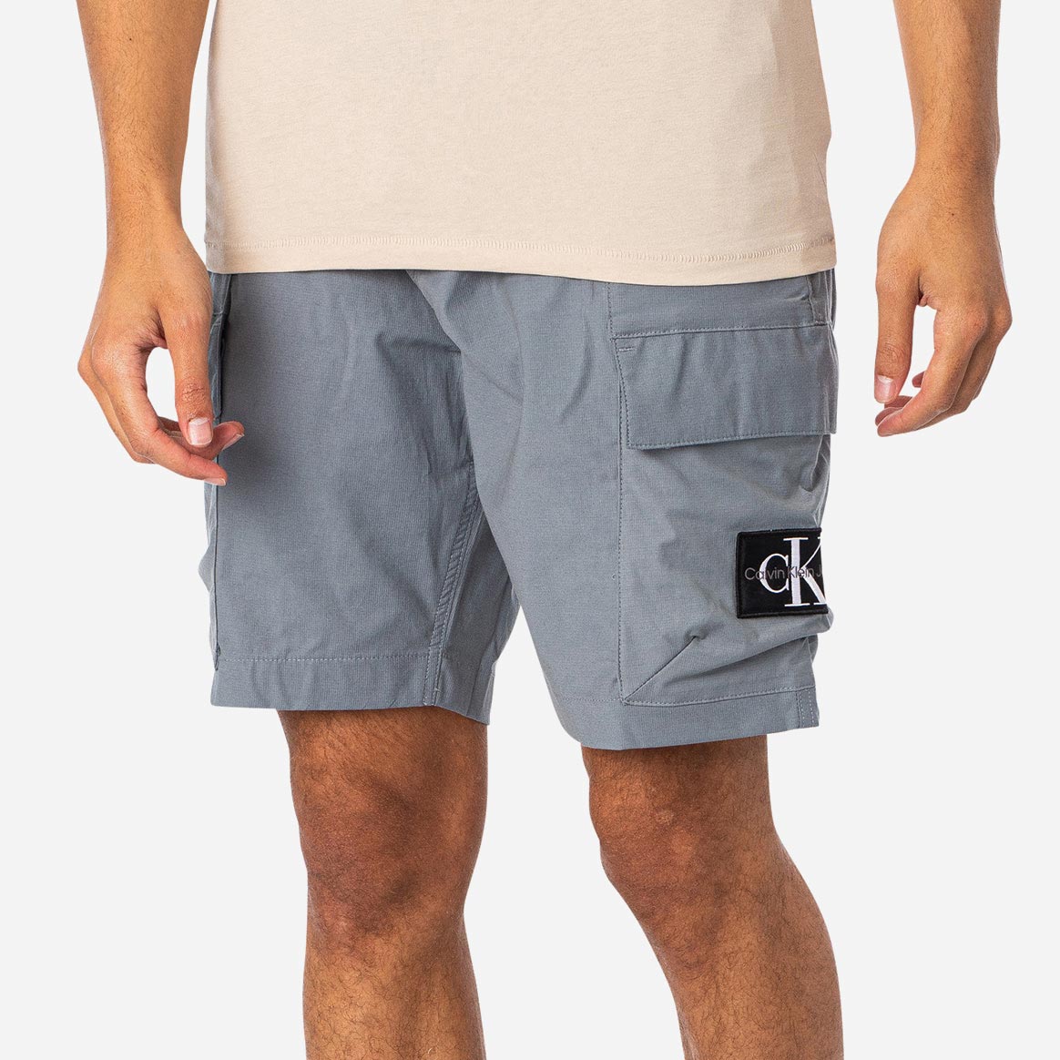 Calvin Klein Washed Regular Fit Cargo Short - Overcast Grey