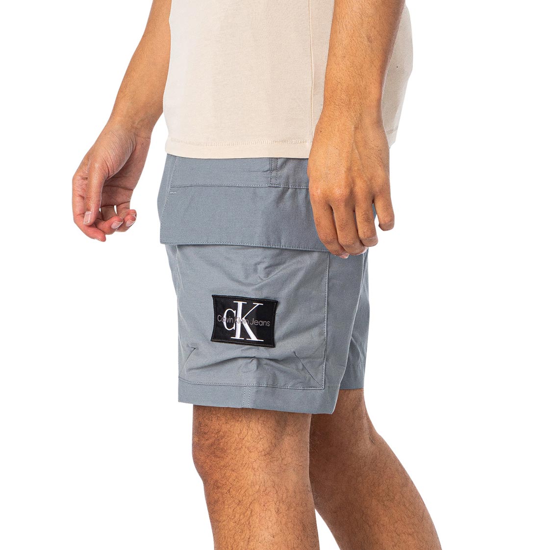 Calvin Klein Washed Regular Fit Cargo Short - Overcast Grey