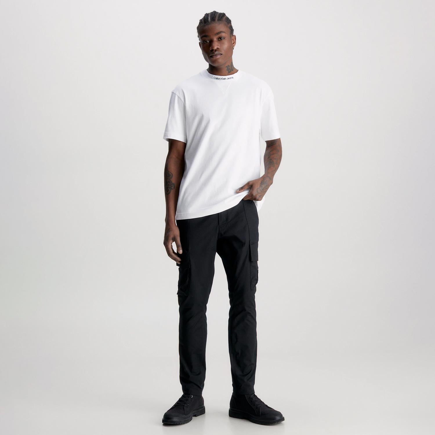 Calvin Klein Washed Skinny Fit Cargo Pant - CK Black