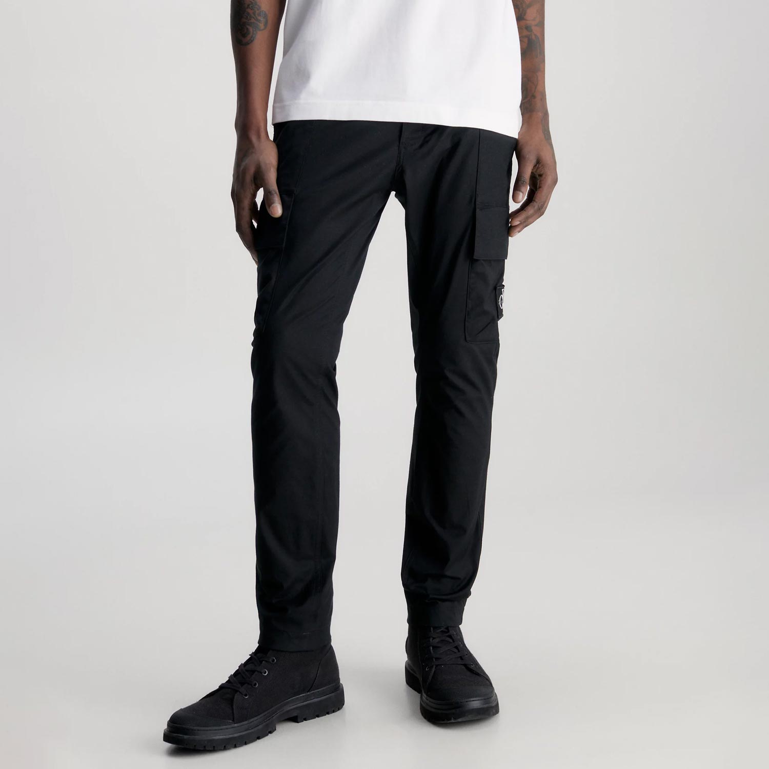 Calvin Klein Washed Skinny Fit Cargo Pant - CK Black