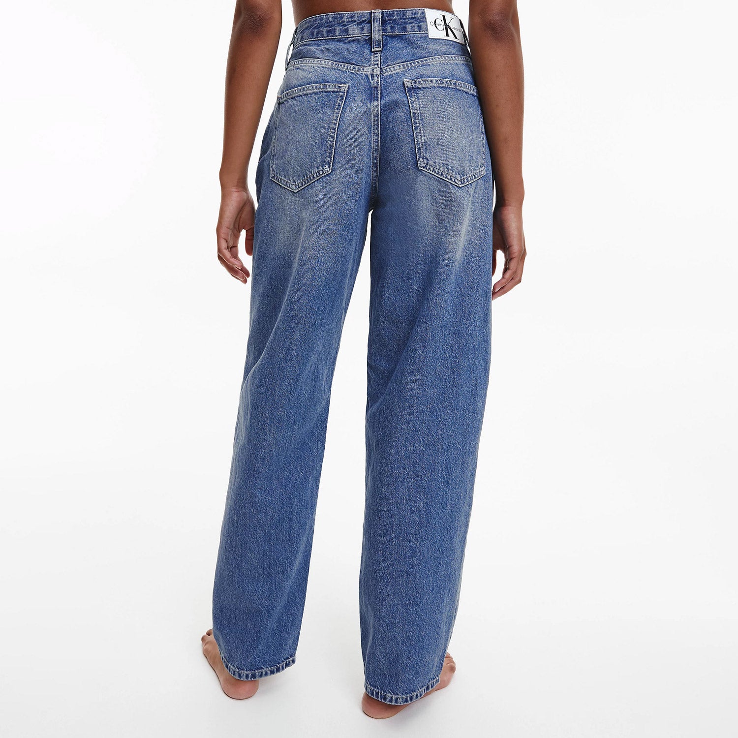 Calvin Klein Women's 90's Relaxed Straight Fit Jean - Denim Dark