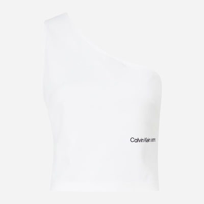 Calvin Klein Women's Back Cut Out Milano Top - Bright White