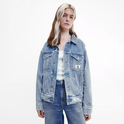 Calvin Klein Women's Dad Denim Jacket - Denim Medium