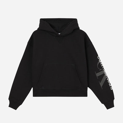 Calvin Klein Women's Gradient Monologo Hoodie - Black