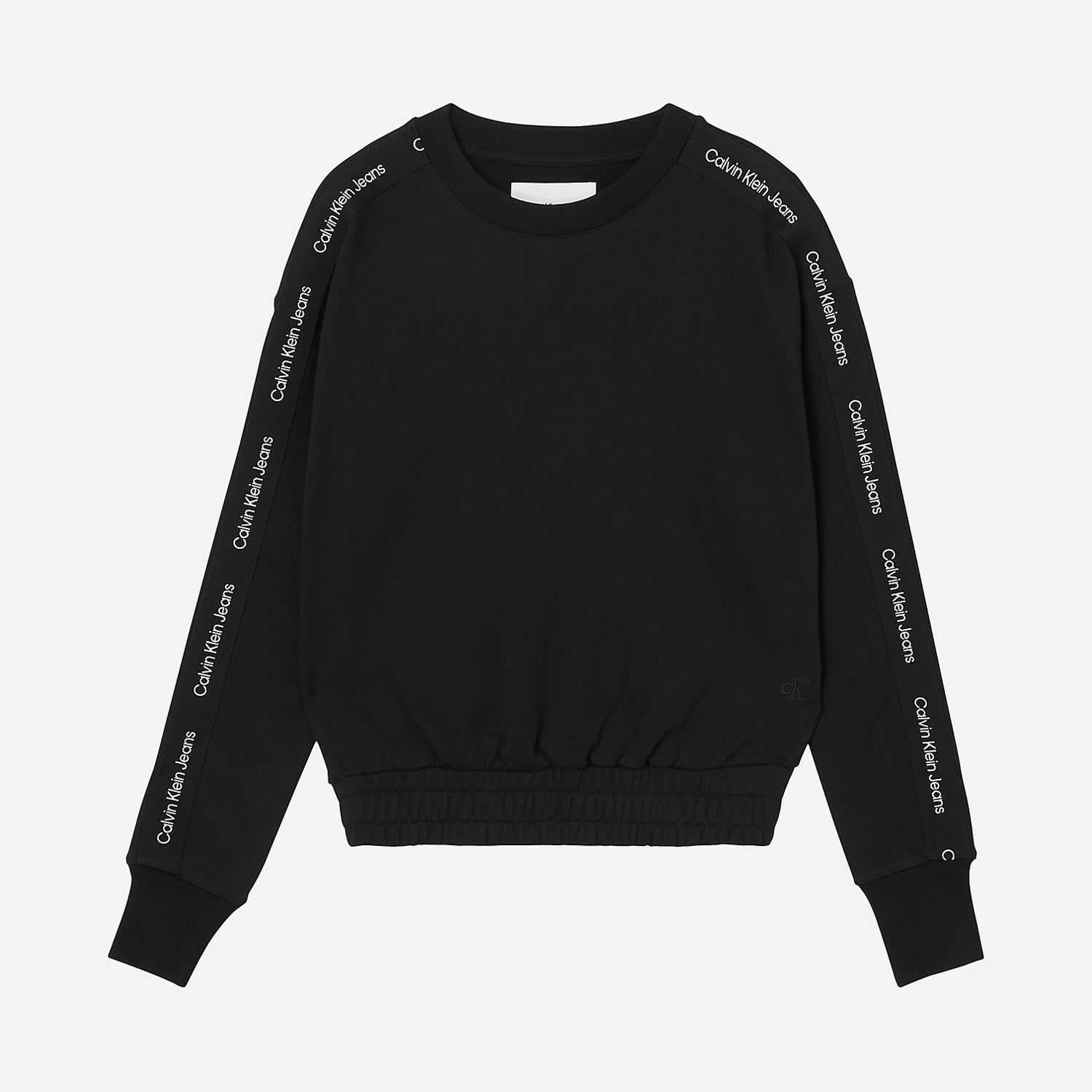 Calvin Klein Women's Logo Tape Crew Sweat - Black