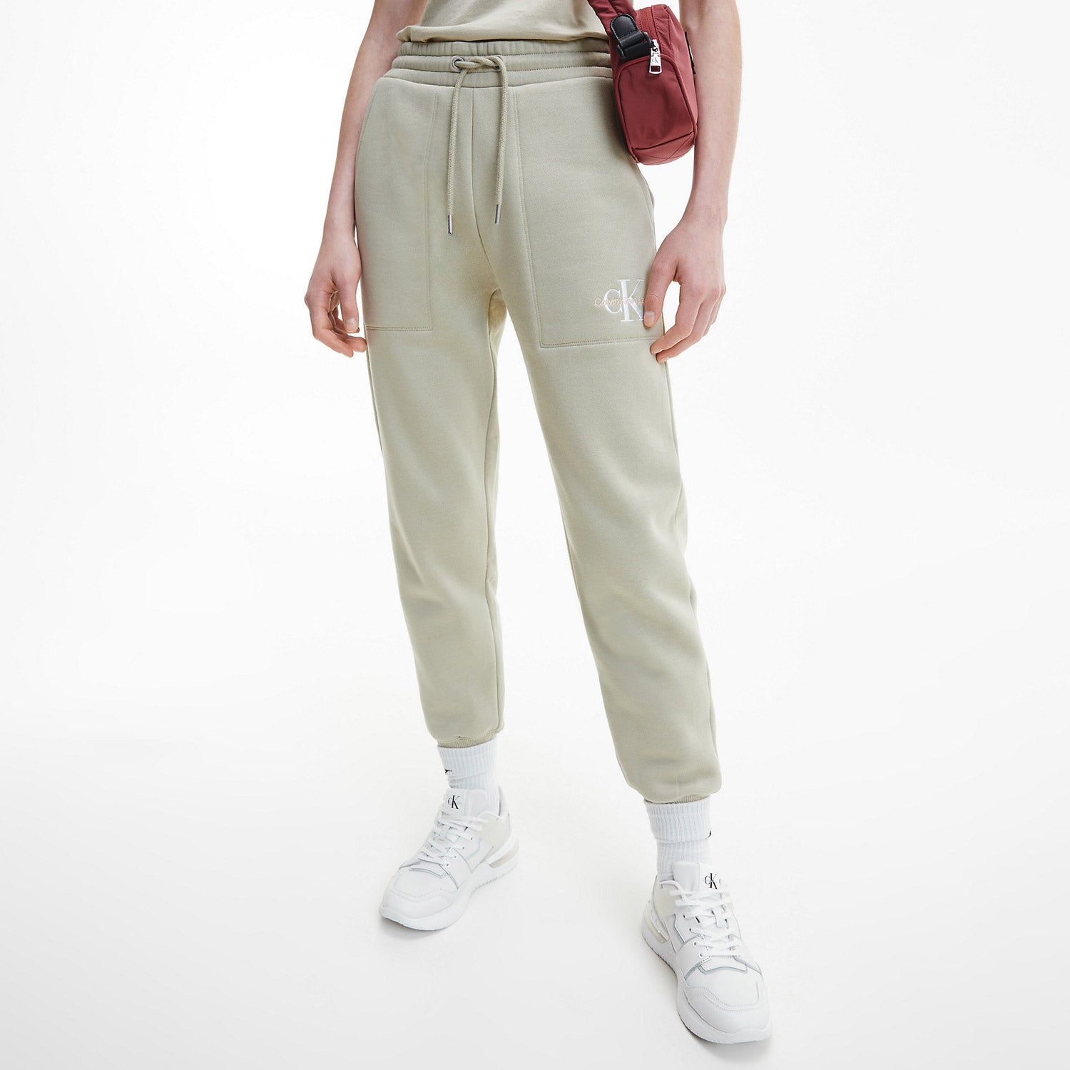 Calvin Klein Women's Monogram Cuffed Jogger - Wheat Fields