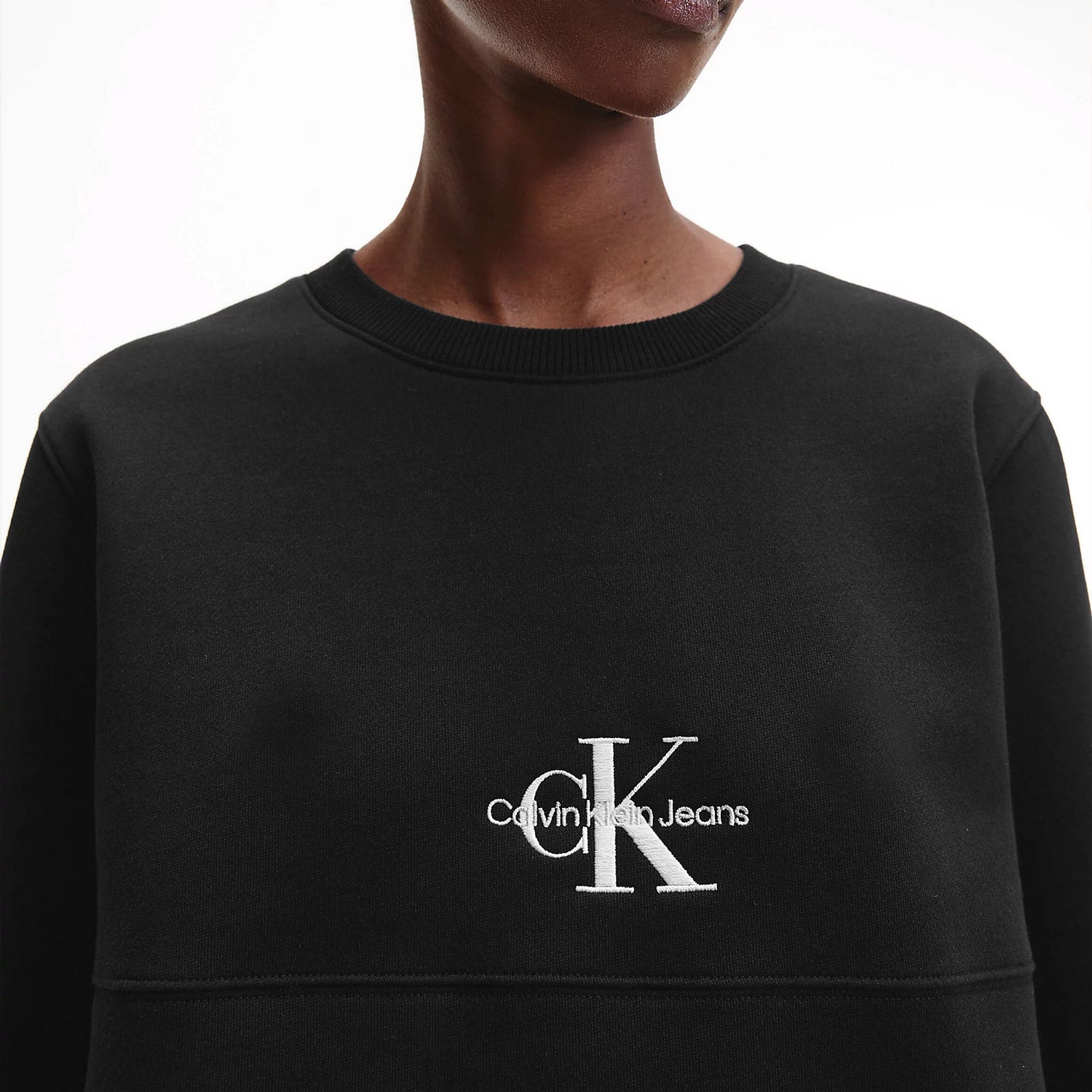 Calvin Klein Women's Monogram Logo Crew Sweat - CK Black