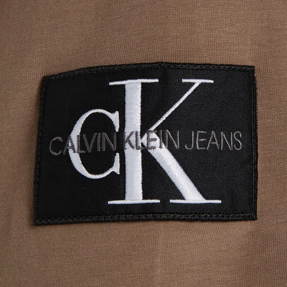 Calvin Klein Monologo Sleeve Badge Tee - Warm Toffee