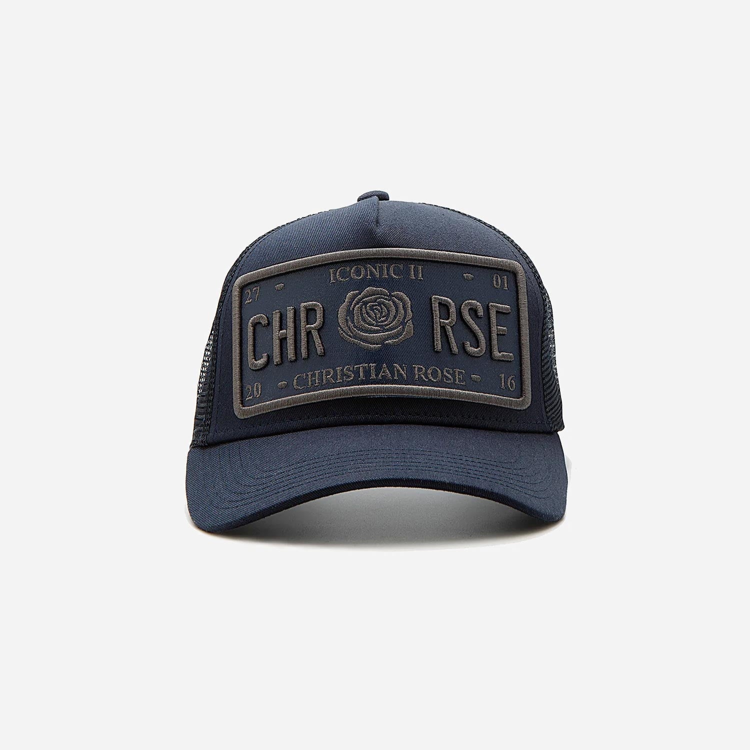 Christian Rose Iconic Vinyl Trucker Cap - Navy