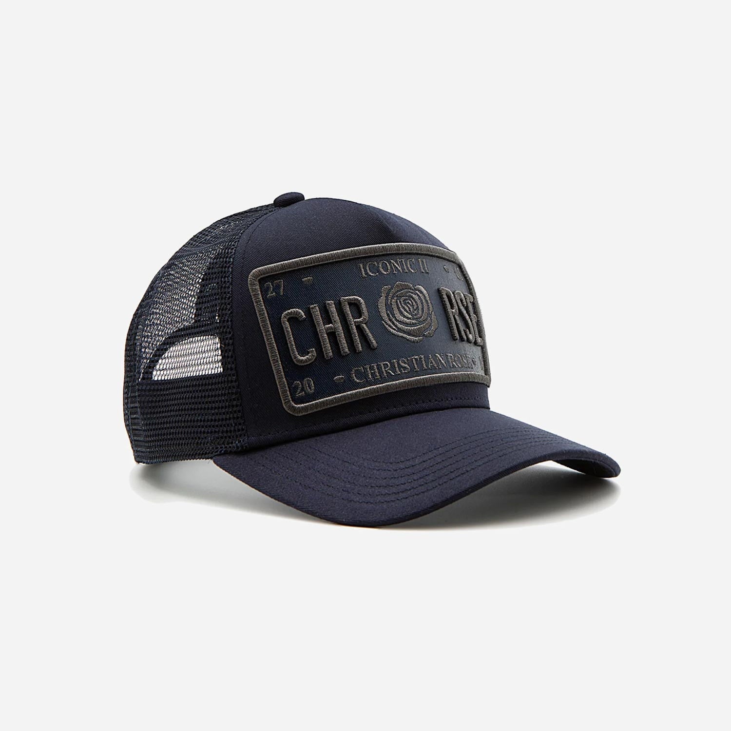 Christian Rose Iconic Vinyl Trucker Cap - Navy