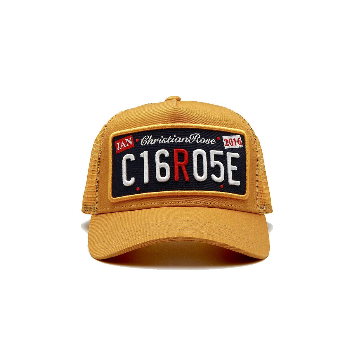 Christian Rose Private Plate Trucker Cap - Mustard