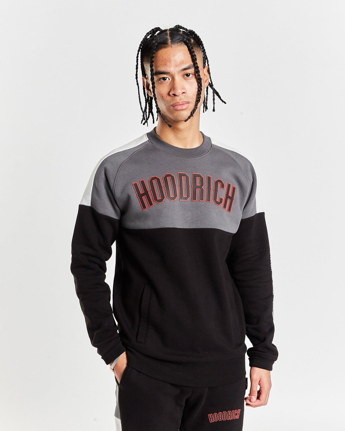 Hoodrich OG Panel V2 Sweat - Black/Grey/Red