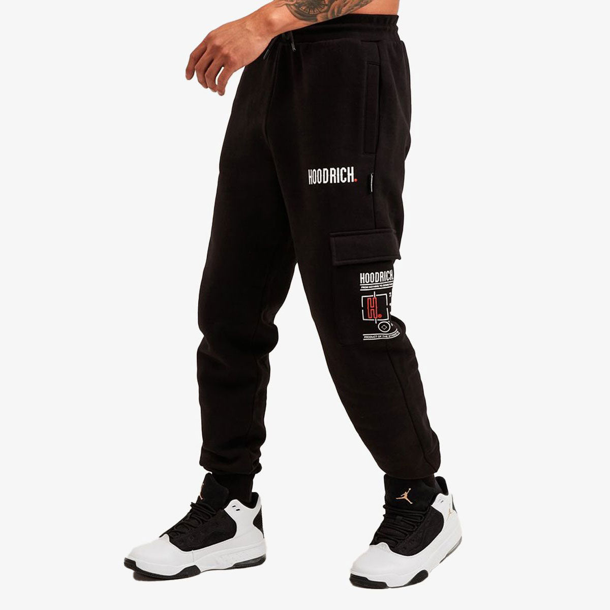 Hoodrich OG Akira V5 Cargo Jogger - Black/White/Lychee