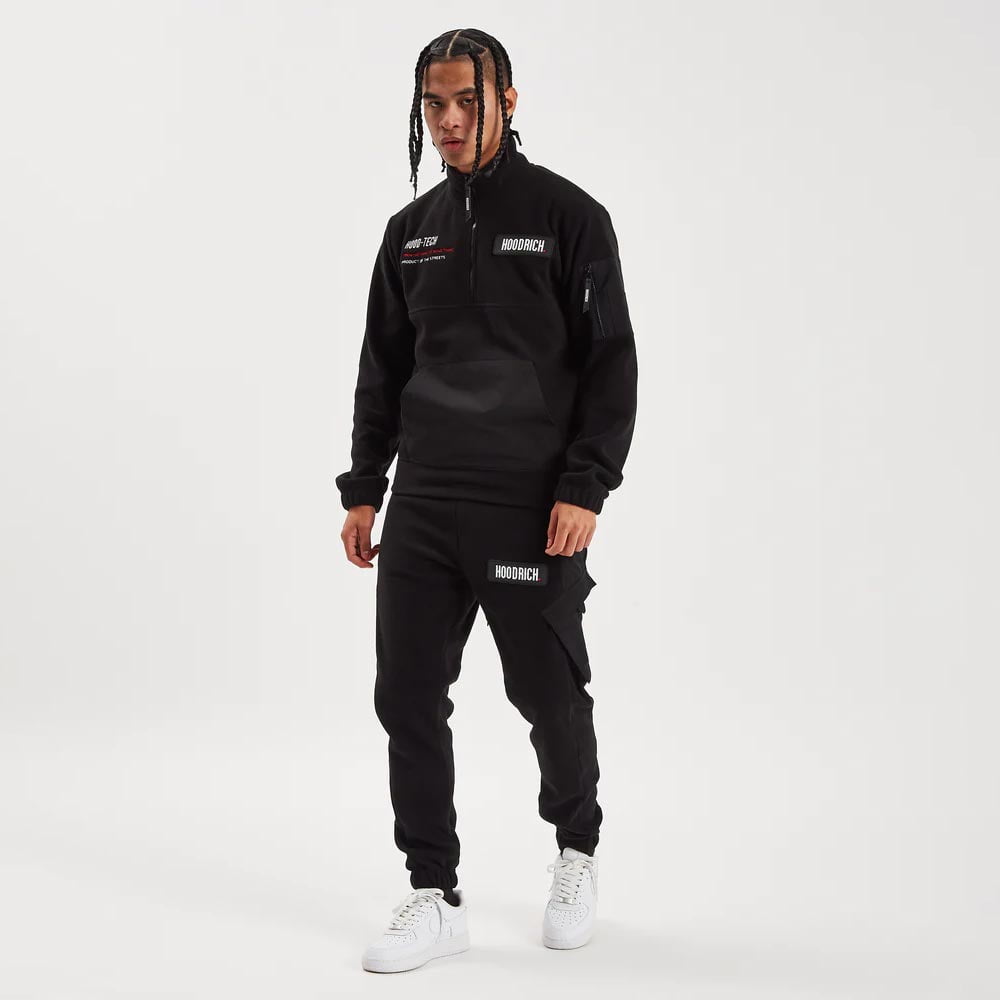 Hoodrich OG Everest Half Zip Track Top - Black/White/Lychee